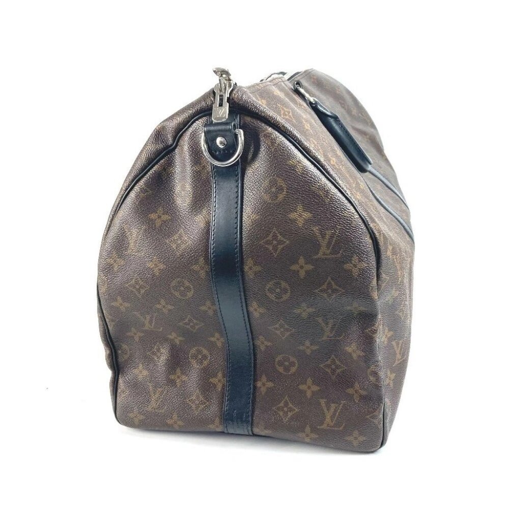 LOUIS VUITTON M56714 MonogramMacassar KeepallBandouliere55 Hand Bag Duffle Bag - Picture 4 of 15
